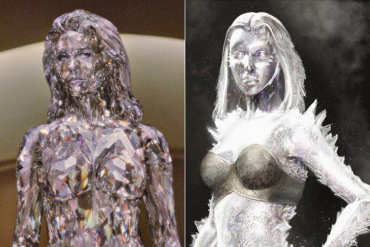 Comparacion de bocetos de Emma Frost, "X-Men: Primera Generación"