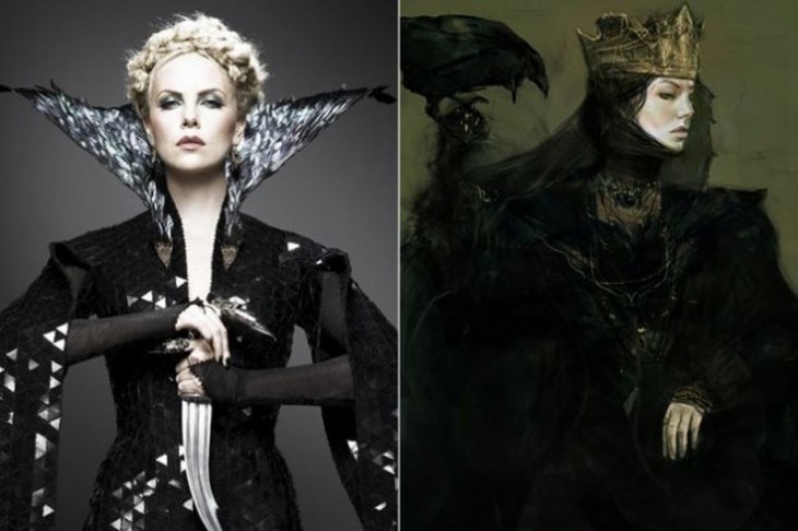Comparacion del cebador boceto con El último de Rávena, "Blancanieves y el cazador"