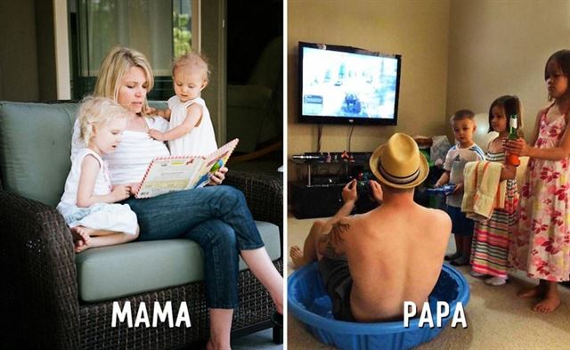Diferencias entre mamá y papá videojuegos