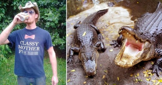 Hombre grita: '¡que se joda el cocodrilo!', salta al lago y es devorado por el cocodrilo