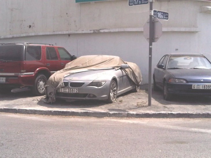 bmw m6 abandonado en dubai