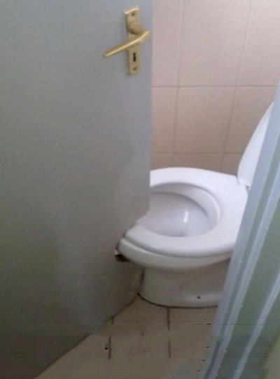 puerta de baño inutil