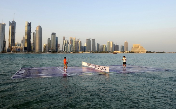 cancha de tenis dubai acuatica marina