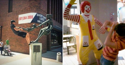 Las 20 fotos más épicas y graciosas de personas con estatuas