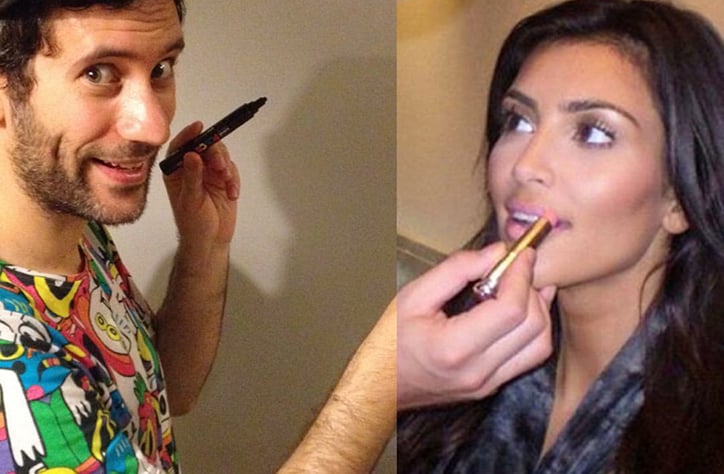 Artista Jon Burgerman photoshop Kim Kardashian