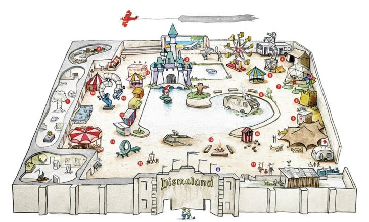 mapa de dismaland banksy