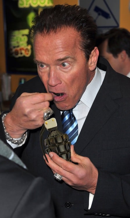 Photoshopean a Arnold Schwarzenegger comiendo un helado granada
