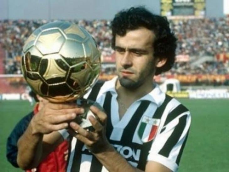 Platini con balón de oro