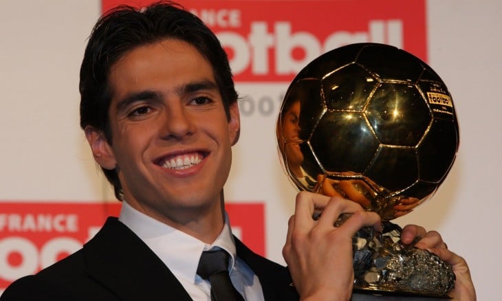 Kaká con balón de oro