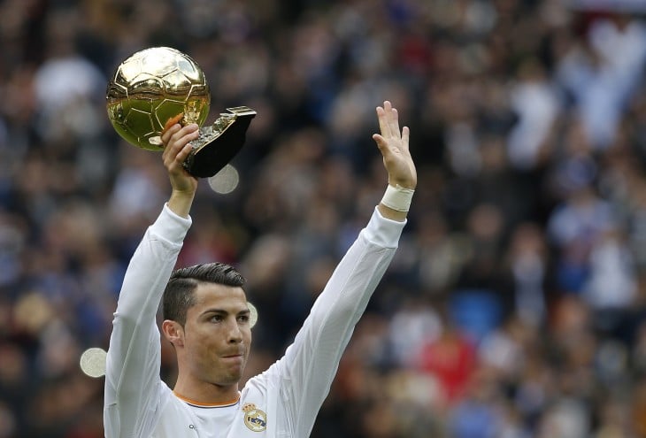 Cristiano Ronaldo con balón de oro