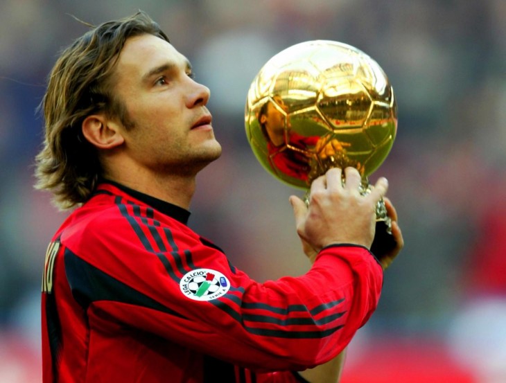 Shevchenko con balón de oro