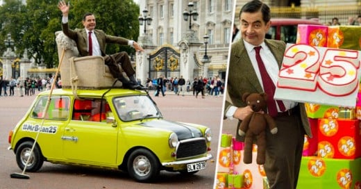 Mr. Bean Celebra 25 años Manejando su famoso coche