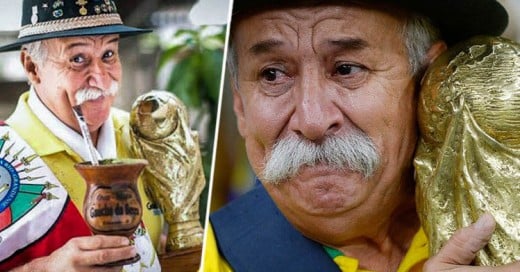 Falleció el Gaucho da Copa, el fan incondicional de Brasil que sostenía la Copa del Mundo en Brasil 2014