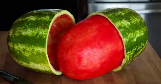 Truco para pelar una sandia perfectamente para las fiestas