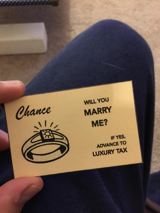 carta de monopoly te quieres casar conmigo