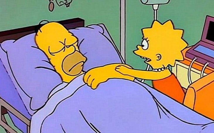 Homero y Lisa en coma