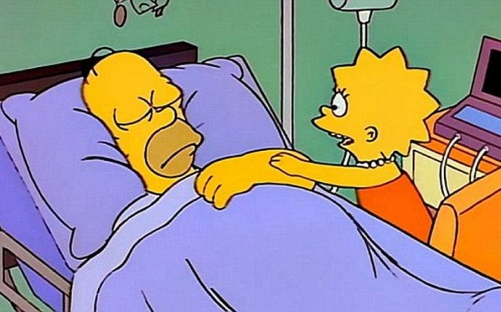 Homero y Lisa en coma