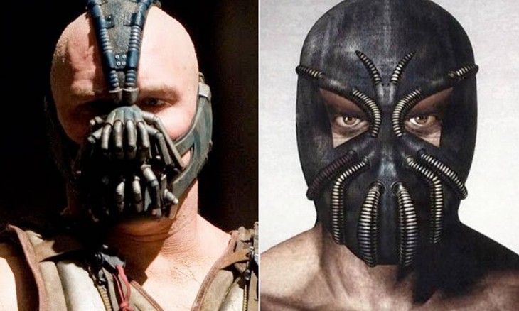 Comparación del boceto de Bane, “The Dark Knight Rises”