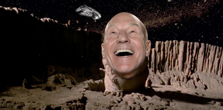 Patrick Stewart photoshop, monstruo