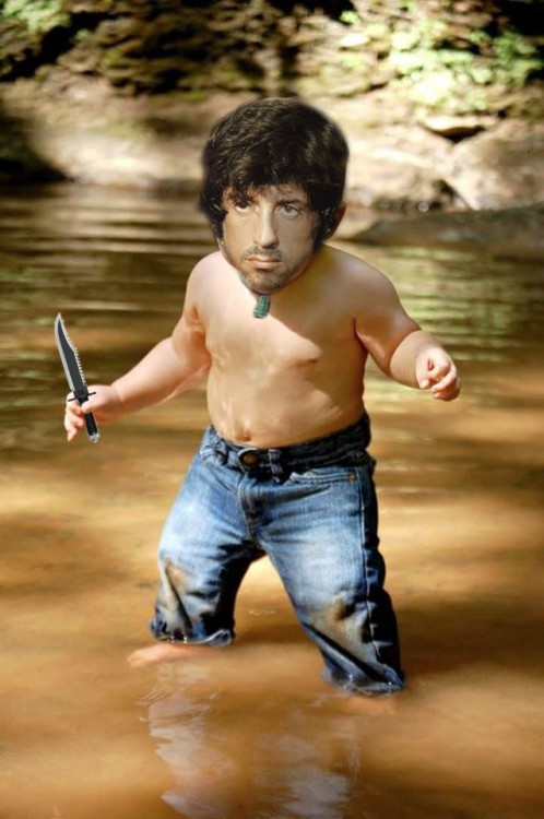 Photoshopean a bebé, rambo