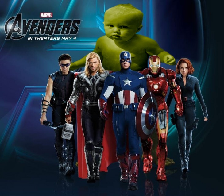  Photoshopean a bebé, the avengers