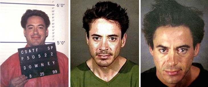 Drogado y desde la cárcel Robert Downey Jr