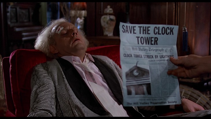 periodico volver al futuro dr emmett brown