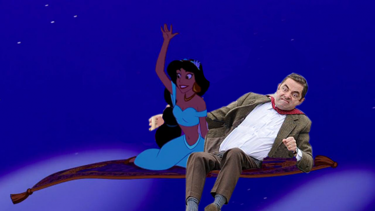 photosopean a mr bean aladdin