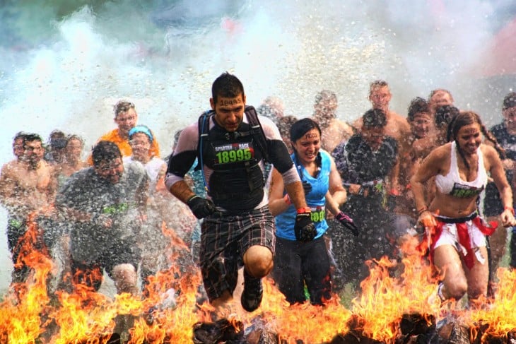 carrera de resistencia con fuego