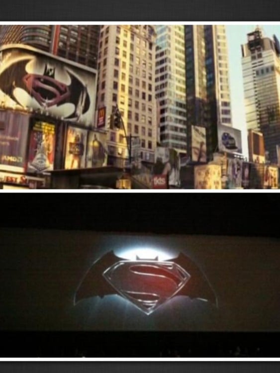 poster de batman vs superman en la pelicula soy leyenda