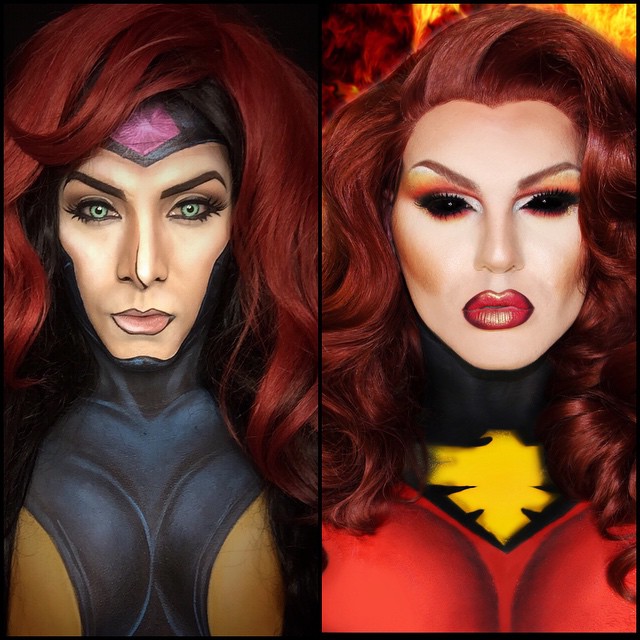 jean grey y fenix xmen maquillaje