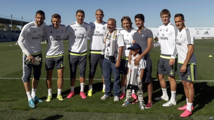 zaid mohsen y jugadores del real madrid