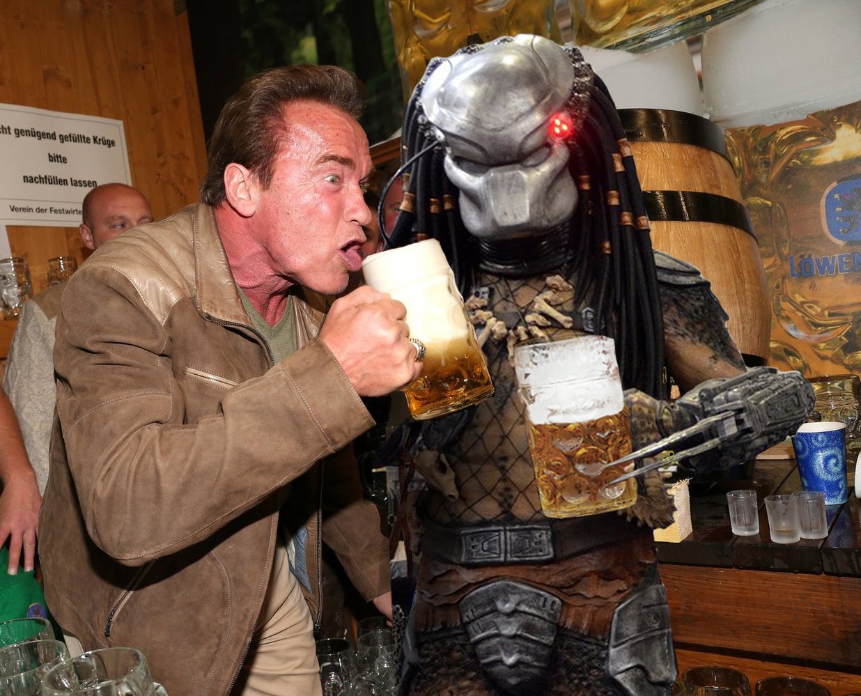 Schwarzenegger fue al Oktoberfest e Internet lo Trolleo