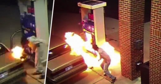 Hombre incendia una gasolinera tras intentar matar a una araña con fuego