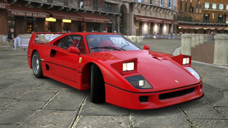 Ferrari F40 en plaza