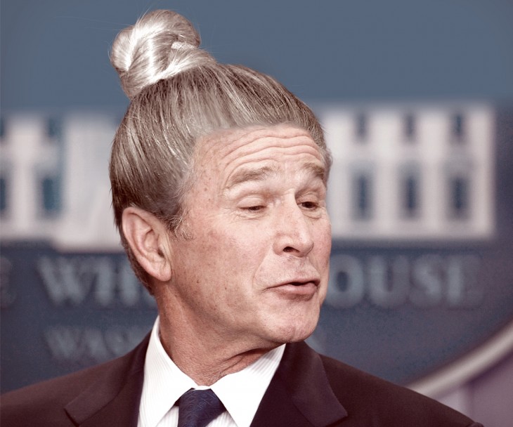 George Bush peinado hipster