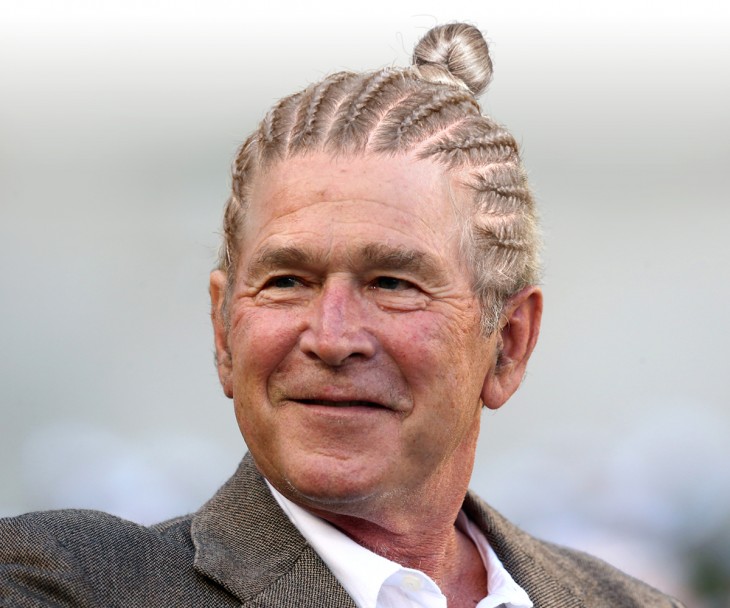 George Bush peinado hipster