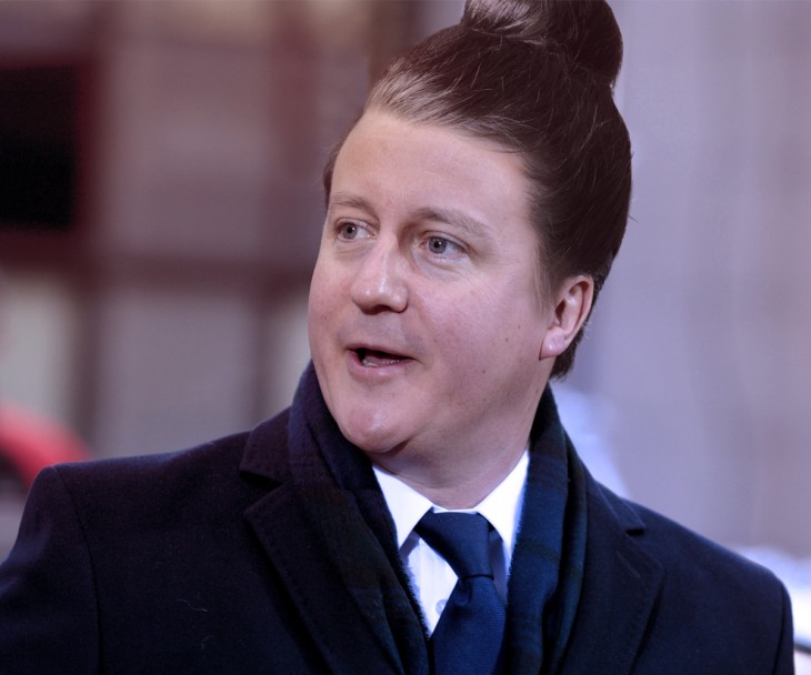 David Cameron peinado hipster