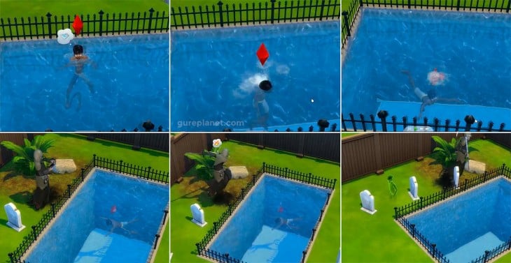 The Sims piscina y ahogado