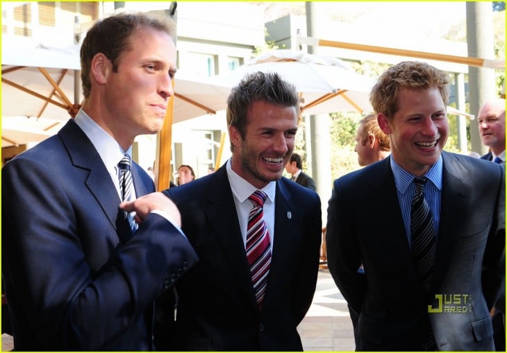 david beckham principe harry y principe william