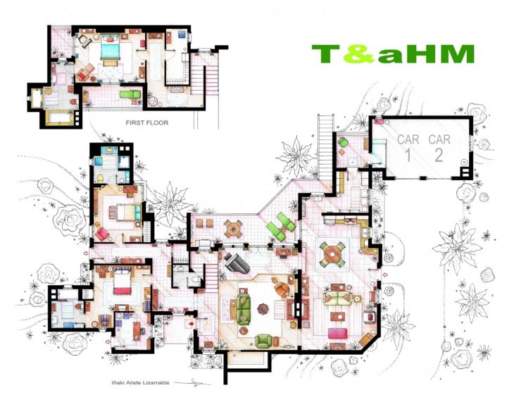 plano de la casa de charlie harper