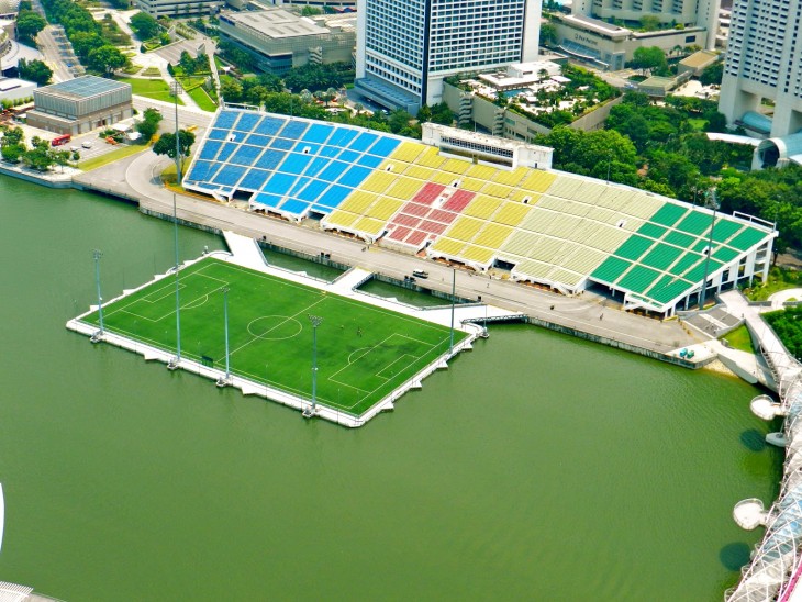 Estadio flotante en Singapur