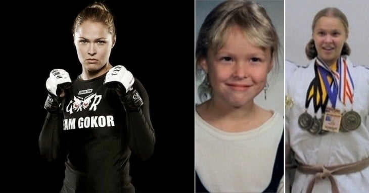 Ronda Rousey niña, adolescente y adulta