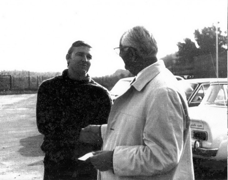 tom meade y enzo ferrari en fiorano