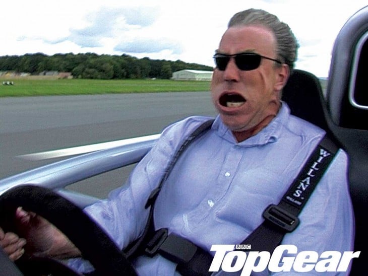 Jeremy Clarkson con la boca abierta