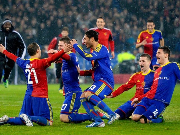 FC Basel festejando