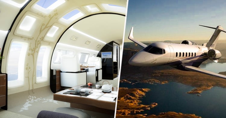 Un viaje por el interior de un jet de lujo: algo maravilloso