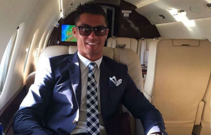 Cristiano Ronaldo en su jet