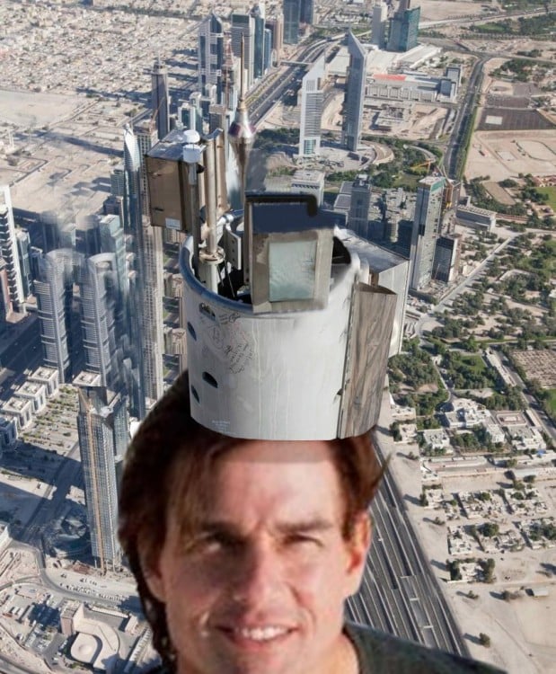 photoshop Tom Cruise torre dubai