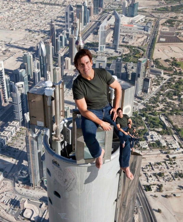 photoshop Tom Cruise rodillas